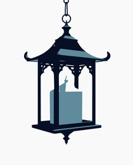 Traditional lantern design with a candle illuminated indoors Concept of New Year SVG  