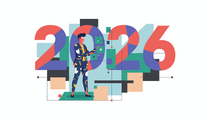 Professional planning 2026 business strategy Future success growth and financial forecast illustration