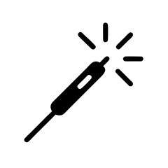 Stylized image of a magic wand casting a spell with radiating light