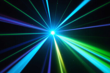 Obraz premium Radiating colorful light rays background Speedy light effect material