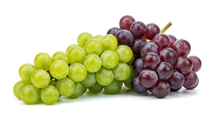 Fototapeta premium Fresh Green and Red Grapes with Water Droplets