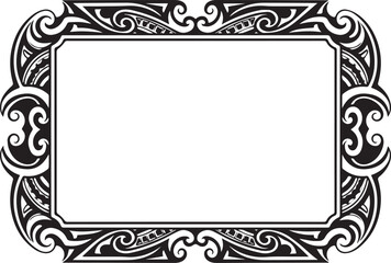 Ornate decorative frame with tribal inspired embellishments and