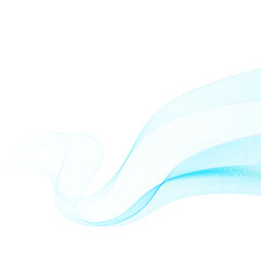 Abstract blue flowing wave line with a gradient on a white background. Eps 10