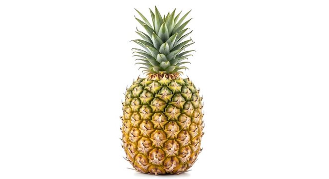 Fresh Ripe Pineapple Isolated on White Background