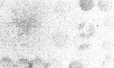 Abstract grunge distress texture overlay effect. black dust particles and grain isolated on white background surface.