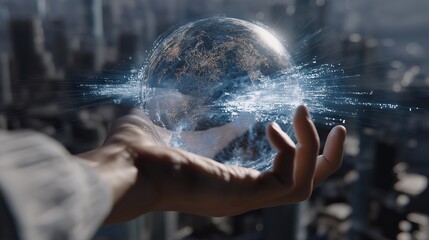 Futuristic digital network displaying autonomous smart contract execution, emotion of control and technological mastery visible, representing AI-assisted blockchain operations, secure financial