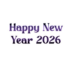 Happy New Year 2026 Typography Text Design | Minimal Greeting Lettering Art | Festive Celebration Graphic