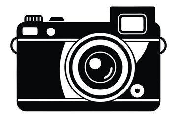 disposable camera black and white silhouette