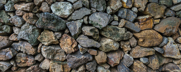 The stone wall texture background natural color. Background of stone wall texture photo. Natural stone wall texture for background. Old Brick texture, Grunge brick wall background.