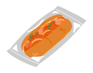 ナポリタンパンのイラスト