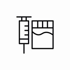 syringe medicine icon sign vector