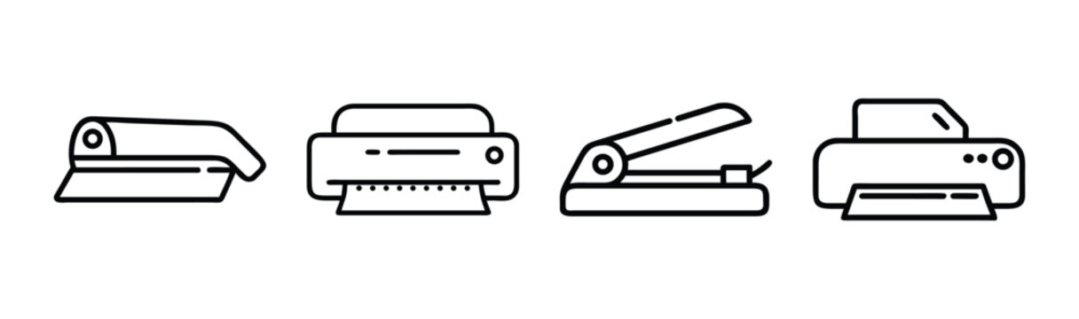 Modern laminator machine vector illustration for office and business use