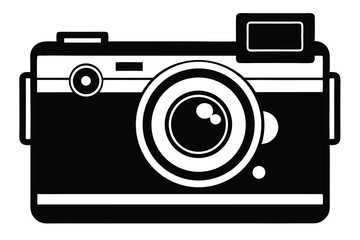 disposable camera black and white silhouette