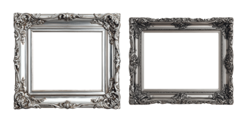 Two vintage silver picture frames