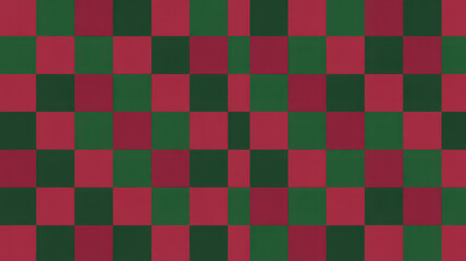 Checkerboard pattern background seamless vector design with red and green squares perfect for Christmas or holiday designs