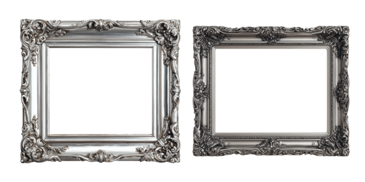 Two vintage silver picture frames