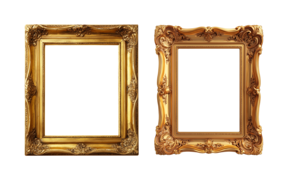 Gilded wooden frames for photos or paintings