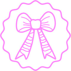 pink bow illustration