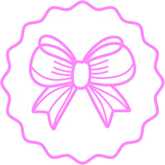 pink bow illustration