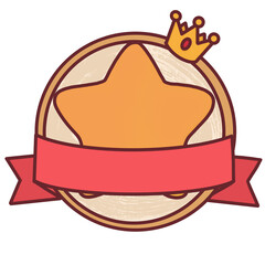 Best Choice Badge with Star and Crown Graphic