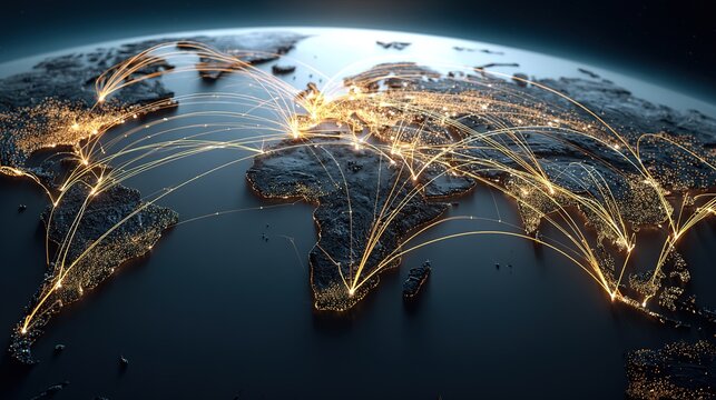 Global Logistics Trade Routes Map Overview Key Shipping Pathways and Warehousing Standards Across Continents Highlighting Connectivity and Economic Impact in a Dynamic Environment