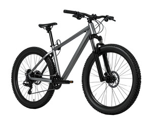 A sleek, modern mountain bicycle rendered against a black background