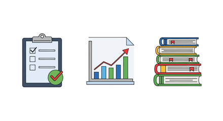 Colorful Stack of Books with Various Colored Spines and Covers.