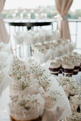 white wedding cake