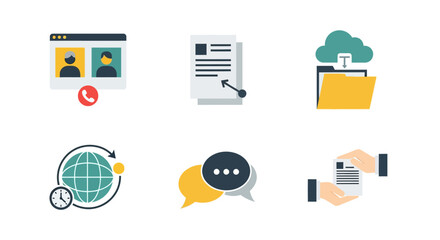 Vector26047 flat communication data