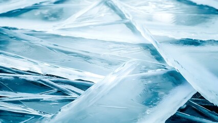 Ice Fractured Texture Background 8K Seamless Blue Cracks