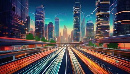 Fototapeta premium traffic in the city