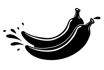 Vector illustration of a single ripe yellow banana, a sweet and healthy tropical fruit snack