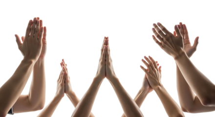 A Group of People Clapping Hands Together in Appreciation and Celebration