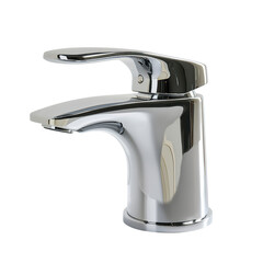 Modern Chrome Bathroom Faucet Mixer Tap isolated on transparent background Remove png