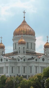 Hyper lapse, Cathedral of Christ the Savior, Moscow, Russia