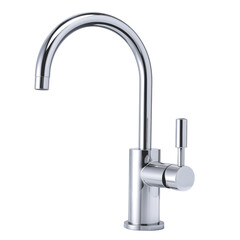Modern Chrome Gooseneck Kitchen Faucet Mixer Tap Isolated