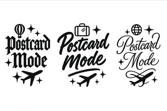 Calligraphy Lettering Variations. Postcard Mode. Create a calligraphy lettering illustration of the phrase: