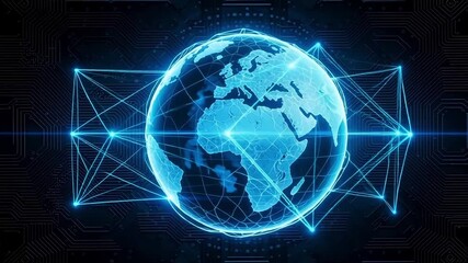 Global network technology background world connection digital earth abstract concept - Powered by Adobe