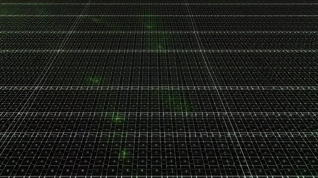 Grid matrix background animation loop futuristic technology abstract data visualization effect