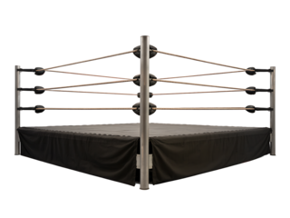 Wrestling ring with stands isolated on transparent background