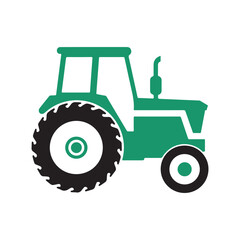 Obraz premium Tractor Icon for Agriculture and Farming Industry – Modern Farm Vehicle Illustration Perfect for Agricultural Equipment, Machinery Design, and Rural Farm Concept Graphics