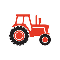 Obraz premium Tractor Icon for Agriculture and Farming Industry – Modern Farm Vehicle Illustration Perfect for Agricultural Equipment, Machinery Design, and Rural Farm Concept Graphics