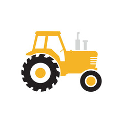 Obraz premium Tractor Icon for Agriculture and Farming Industry – Modern Farm Vehicle Illustration Perfect for Agricultural Equipment, Machinery Design, and Rural Farm Concept Graphics