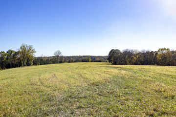landscape with field and blue sky lds temple site