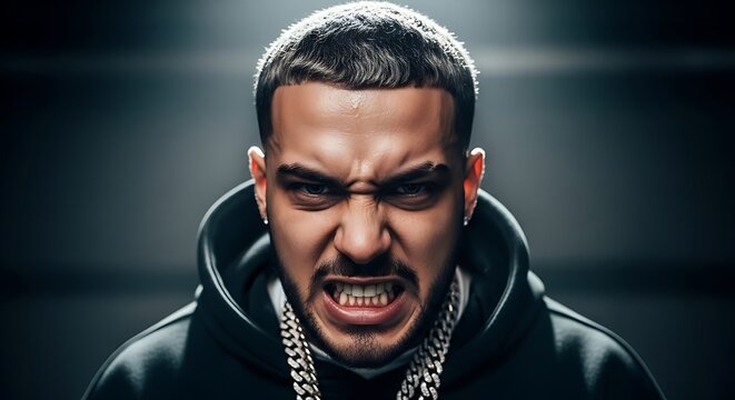 Intense Gaze - A Portrait of Focus and Determination.