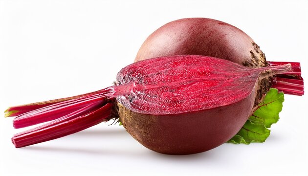 fresh ripe beets isolated on white background