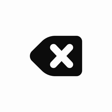 backspace delete icon sign vector