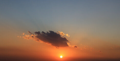 sunset in the sky photo background