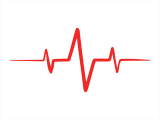 heart beat on ecg icon