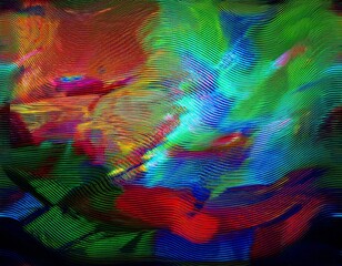 old tv or computer screen glitch error noise and distortions effect colorful abstract overlay background
